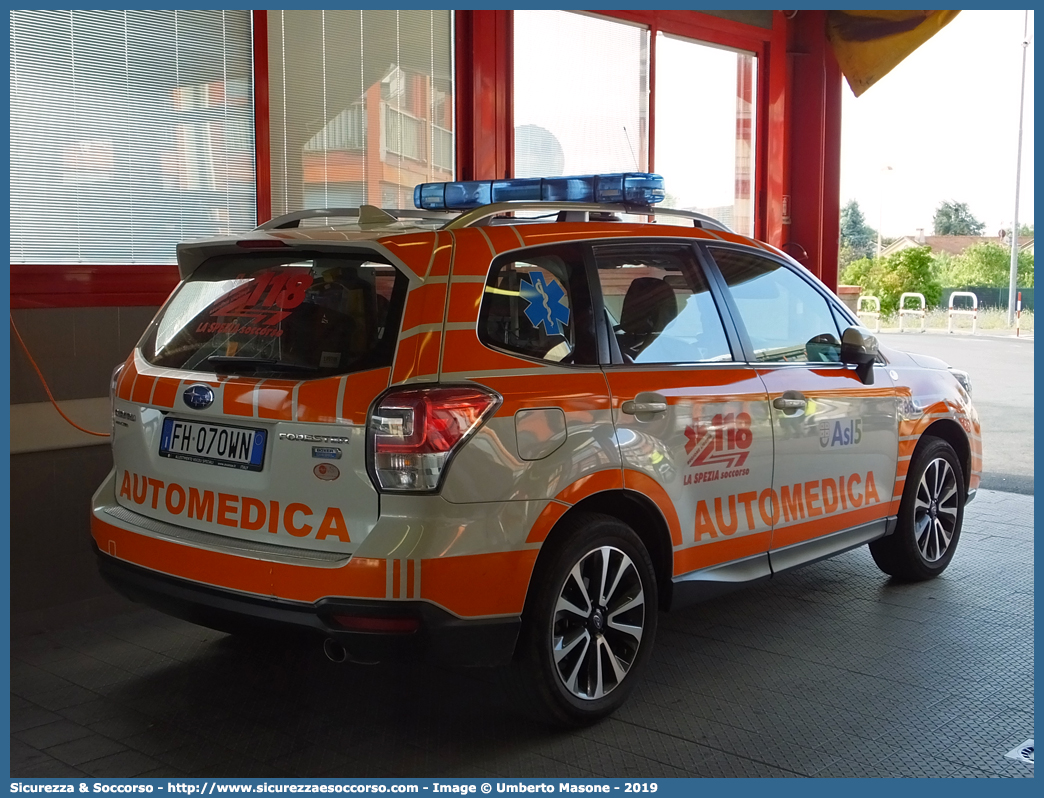 5982
118 Spezia Soccorso
Subaru Forester XT VI serie restyling
Allestitore AVS S.a.s.
Parole chiave: 118;Spezia;La Spezia;Soccorso;Automedica;Automedicalizzata;Auto Medica;Auto Medicalizzata;Subaru;Forester;XT;AVS;A.V.S.