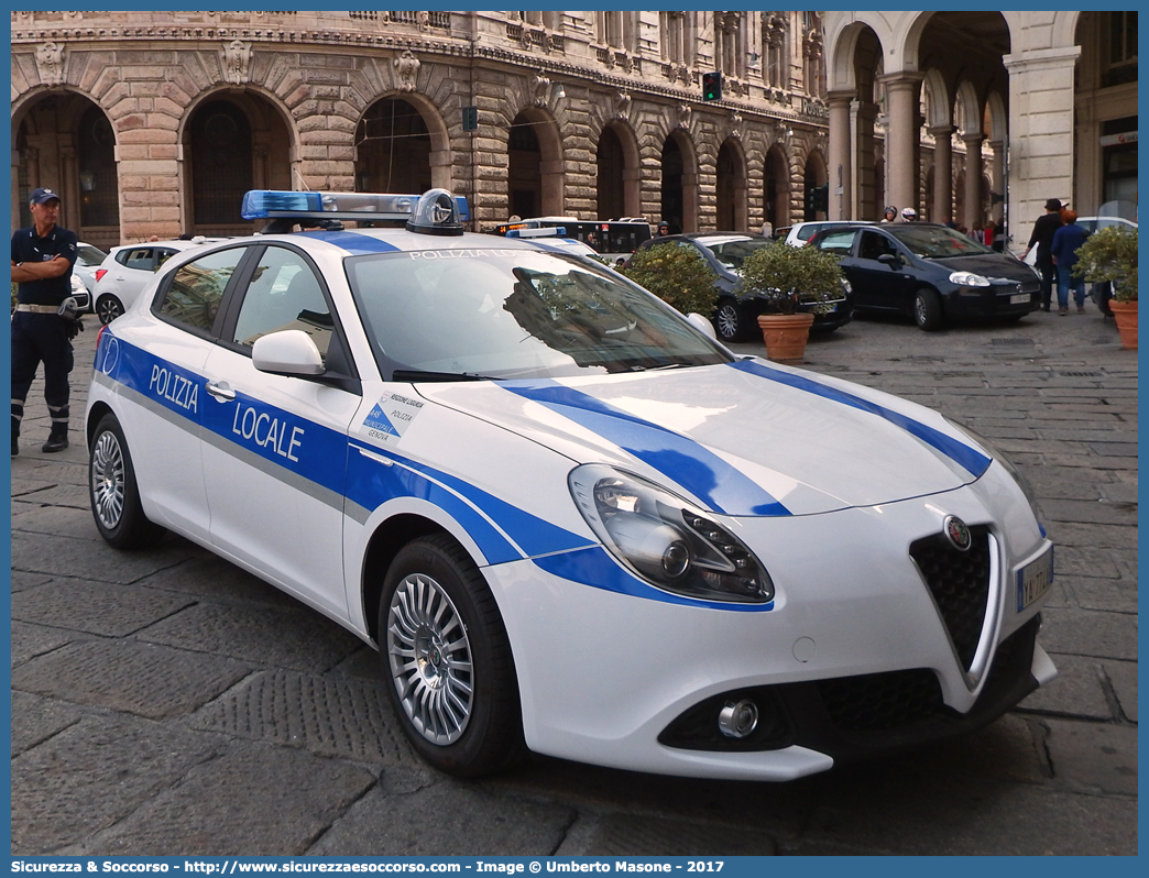 Polizia Locale YA774AB
Polizia Locale
Comune di Genova
Alfa Romeo Nuova Giulietta
I serie II restyling
Parole chiave: Polizia;Locale;Municipale;Genova;Alfa Romeo;Nuova Giulietta;YA774AB;YA 774 AB