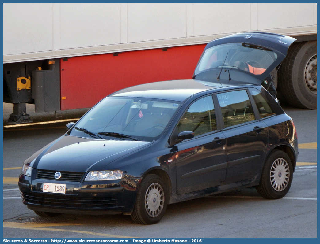 CP 1589
Corpo delle Capitanerie di Porto
Guardia Costiera 
Fiat Stilo II serie
Parole chiave: CP;C.P.;GC;G.C.;Guardia;Costiera;Capitanerie;Capitaneria;di;Porto;Fiat;Stilo