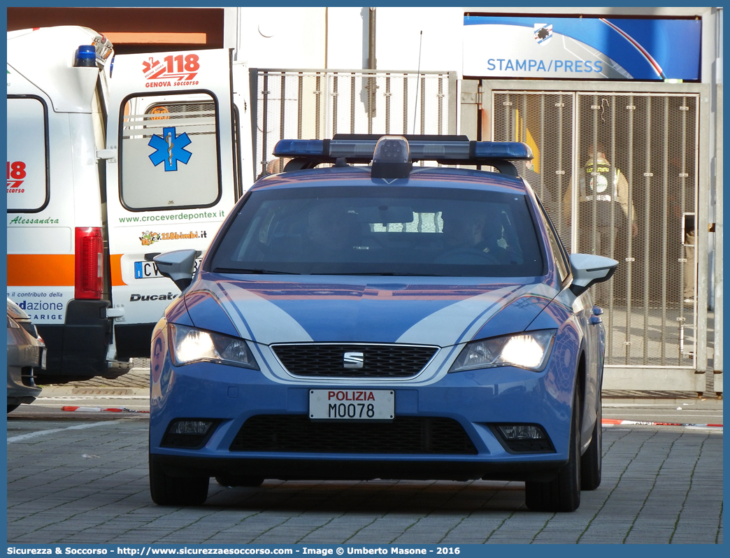 Polizia M0078
Polizia di Stato 
Squadra Volante
Seat Leon III serie
Allestitore Nuova Carrozzeria Torinese S.r.l.
Parole chiave: PS;P.S.;Polizia;di;Stato;Squadra;Volante;Seat;Leon;nct;nuova;carrozzeria;torinese