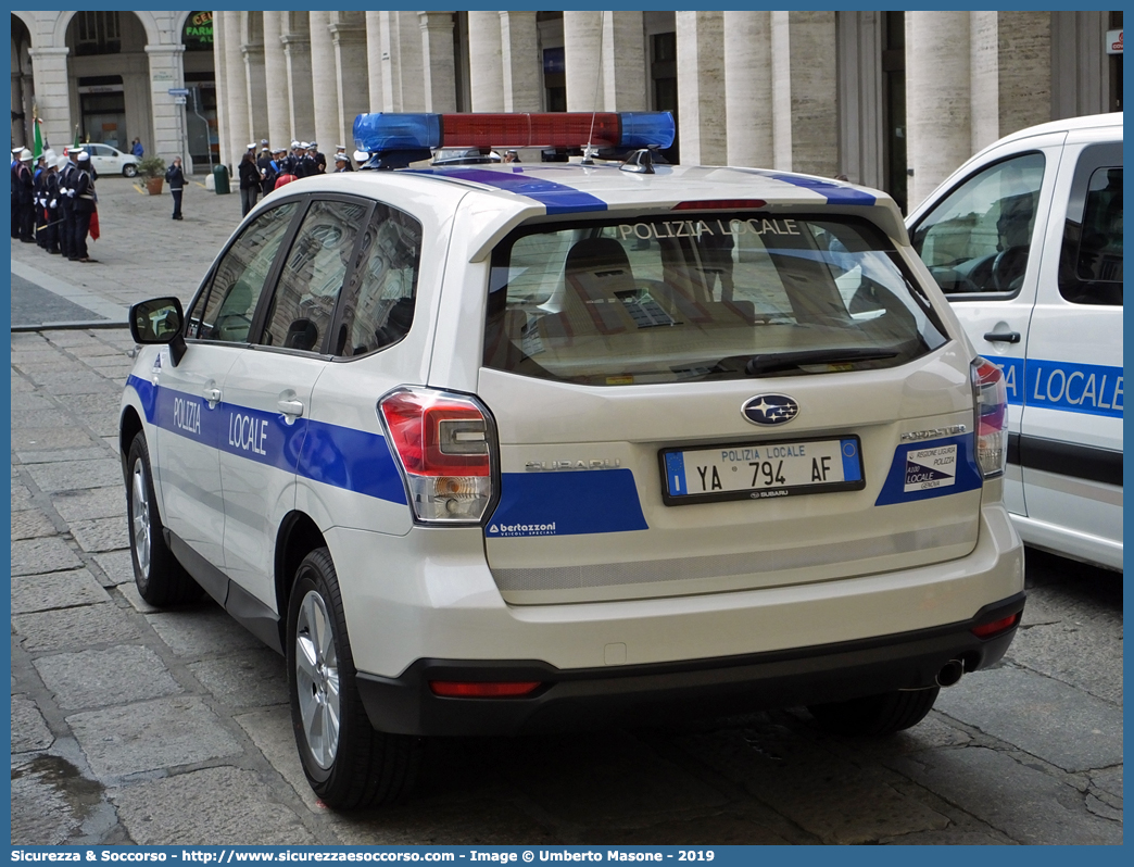 Polizia Locale YA794AF
Polizia Locale
Comune di Genova
Subaru Forester VI serie restyling
Allestitore Bertazzoni S.r.l.
Parole chiave: Polizia;Locale;Municipale;Genova;Subaru;Forester;Bertazzoni;YA794AF;YA 794 AF