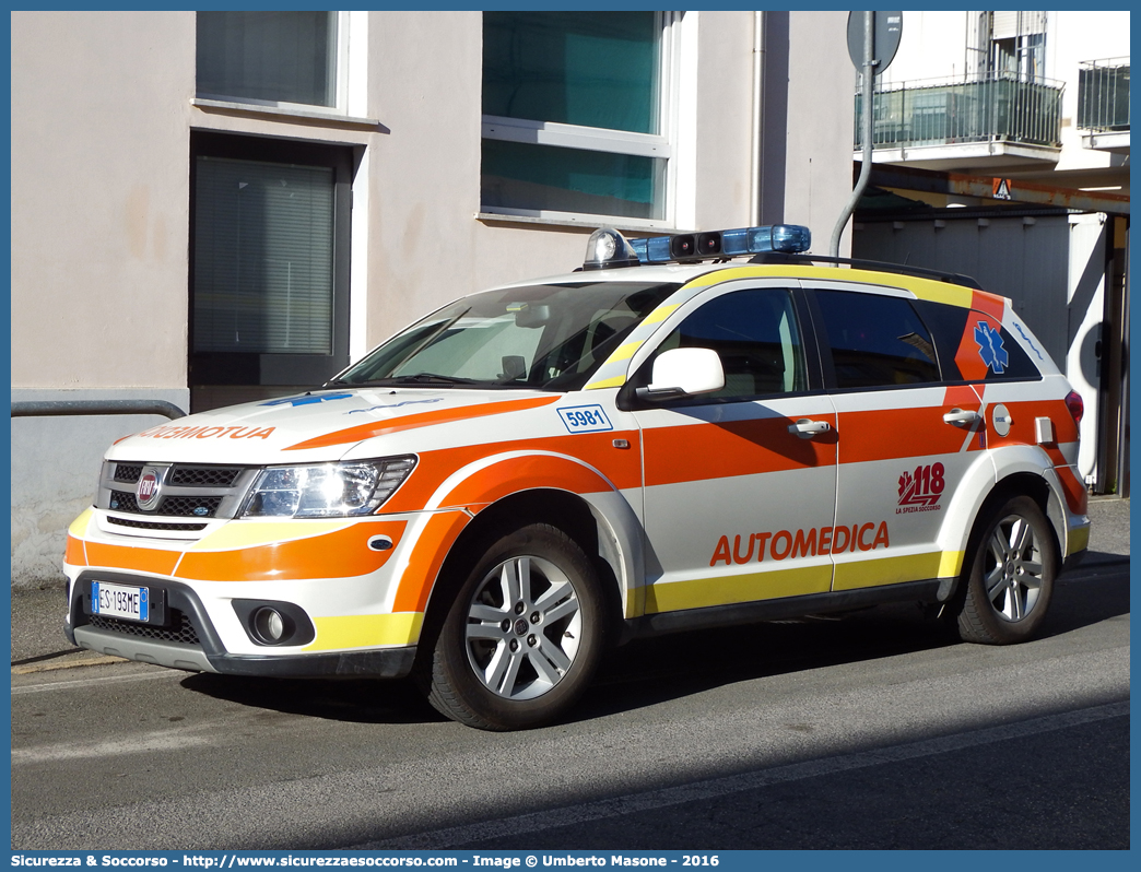 5981
118 Spezia Soccorso
Fiat Freemont
Allestitore Alea Italia S.r.l.
Parole chiave: 118;Spezia;La Spezia;Soccorso;Automedica;Automedicalizzata;Auto Medica;Auto Medicalizzata;Fiat;Freemont;Alea