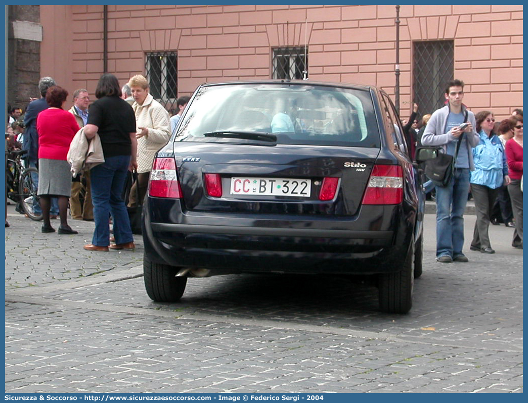 CC BT322
Arma dei Carabinieri
Fiat Stilo I serie
Parole chiave: CC;C.C.;Arma;dei;Carabinieri;Fiat;Stilo