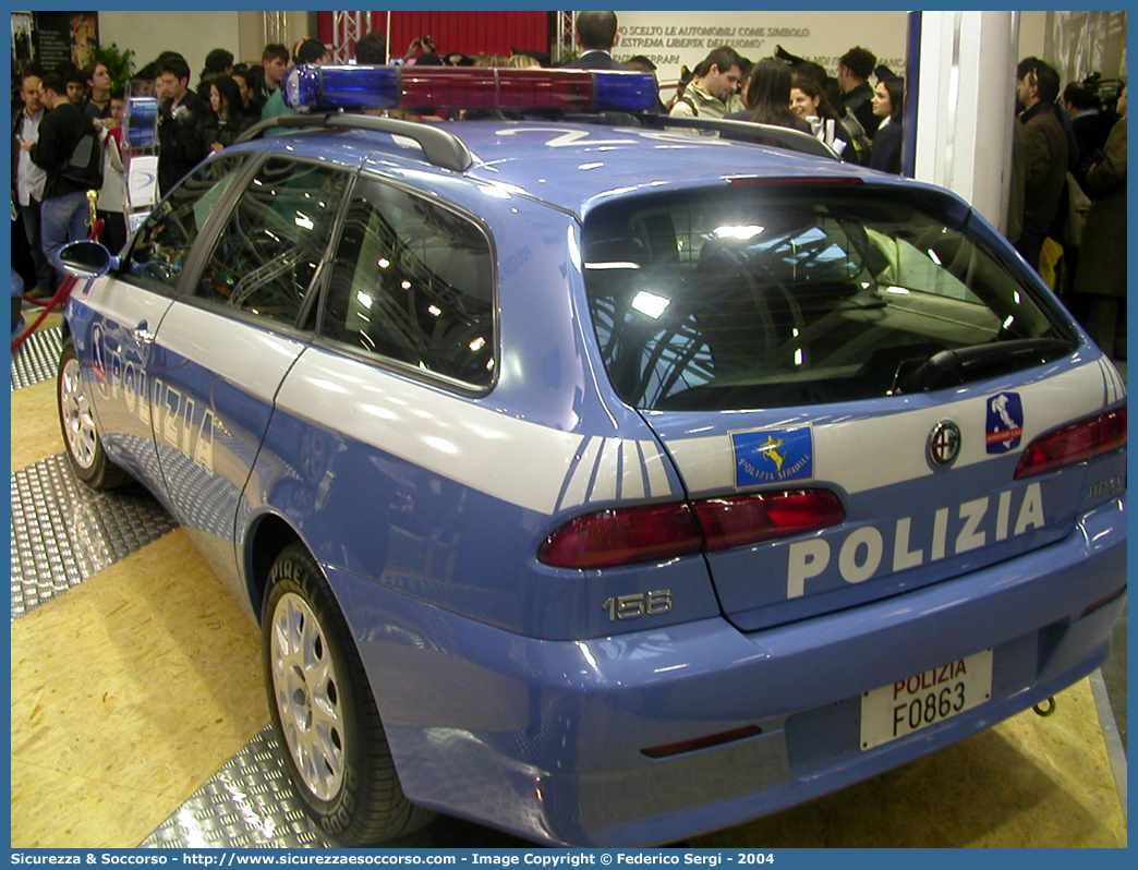 Polizia F0863
Polizia di Stato
Polizia Stradale
Autostrade per l'Italia S.p.A.
Alfa Romeo 156 Sportwagon II serie
Parole chiave: Polizia di Stato;Polizia Stradale;Autostrade per l'Italia S.p.A.;Autostrade S.p.A.;Autostrade;Italia;Alfa Romeo;156;Sportwagon