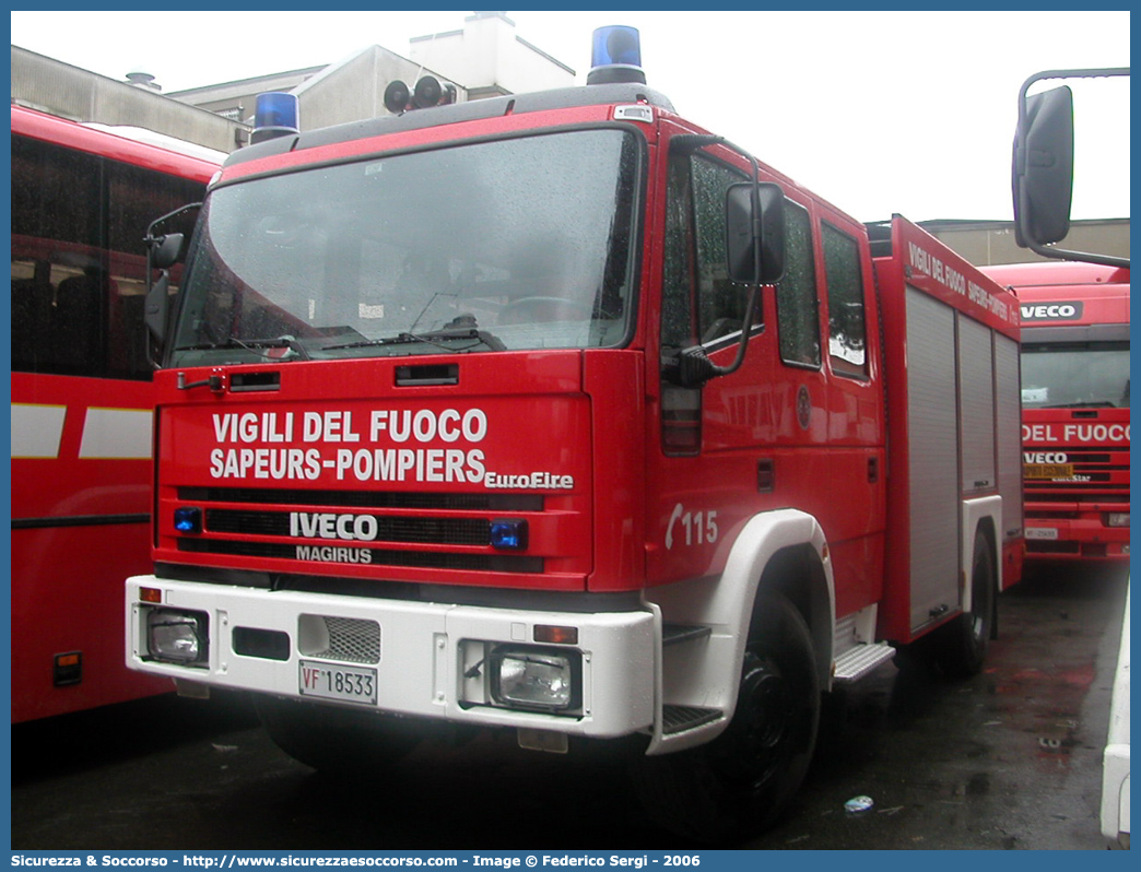 VF 18533
Vigili del Fuoco
Regione Autonoma Valle d'Aosta
Iveco EuroFire 150E27 I serie
Parole chiave: VF;V.F.;Vigili;Fuoco;Regione;Autonoma;Valle;Aosta;Iveco;Magirus;EuroFire;150E27 I serie;18533