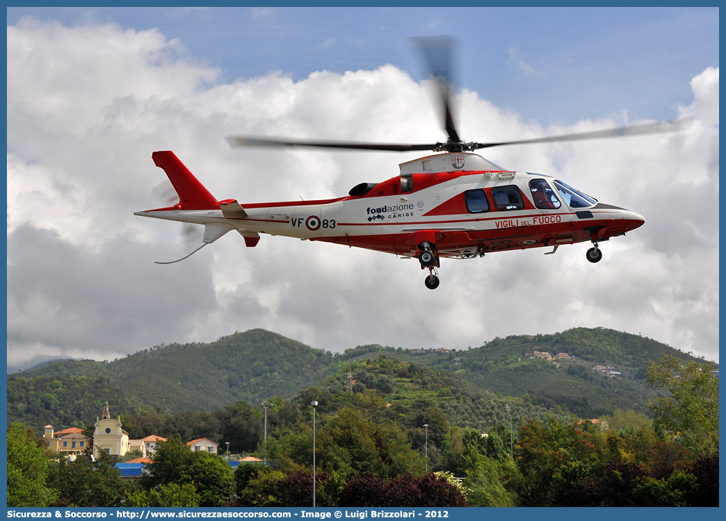 VF 83
Corpo Nazionale Vigili del Fuoco
Nucleo Elicotteri
AgustaWestland A109S Grand
Parole chiave: Corpo;Nazionale;Vigili del Fuoco;Vigili;Fuoco;AgustaWestland;Agusta;Westland;A109S;A109;109;Grand;Elicottero;Elicotteri