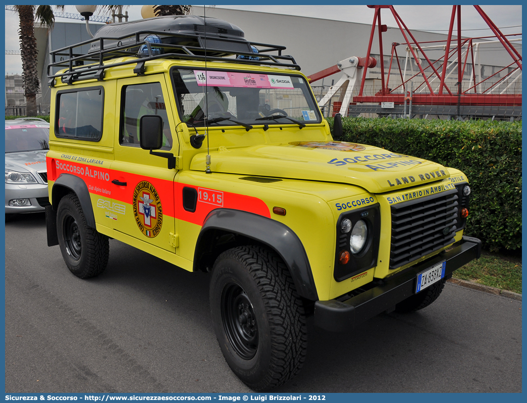 19.15
Corpo Nazionale
Soccorso Alpino e Speleologico
Delegazione Alpina XIX Lariana
Land Rover Defender 90
Parole chiave: CNSAS;C.N.S.A.S.;Corpo;Nazionale;Soccorso;Alpino;Speleologico;Lombardia;SASL;S.A.S.L.;Land Rover;Defender;90