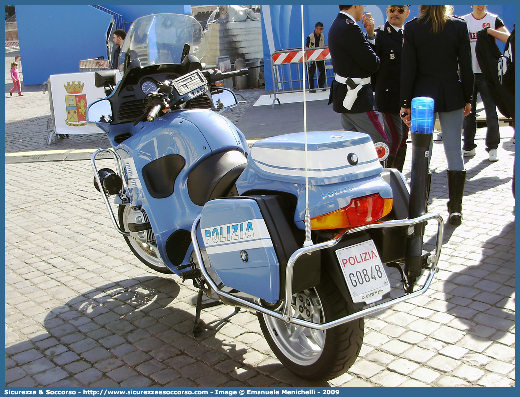 Polizia G0848
Polizia di Stato
Polizia Stradale
Bmw R850RT II serie
Parole chiave: Polizia di Stato;Polizia;PS;Polizia Stradale;BMW;R850;RT;G0848