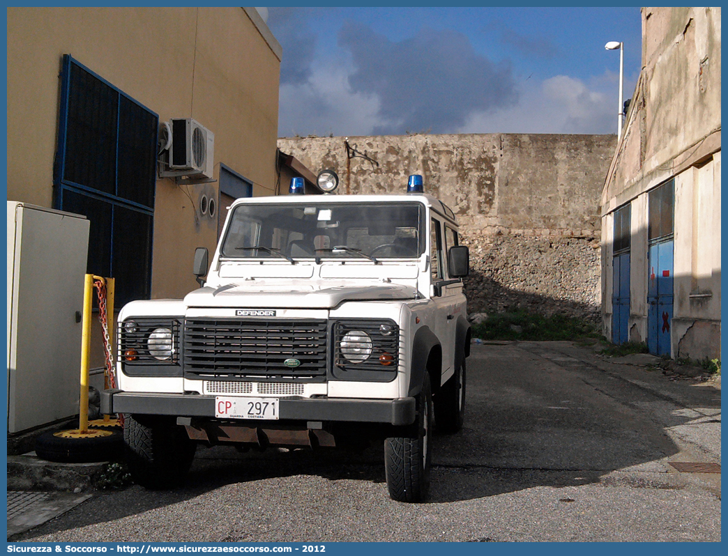 CP 2971
Corpo delle Capitanerie di Porto
Guardia Costiera
Land Rover Defender 90
Parole chiave: CP;GC;C.P.;G.C.;Guardia Costiera;Capitaneria di Porto;Capitanerie di Porto;Land Rover;Defender;90;2971