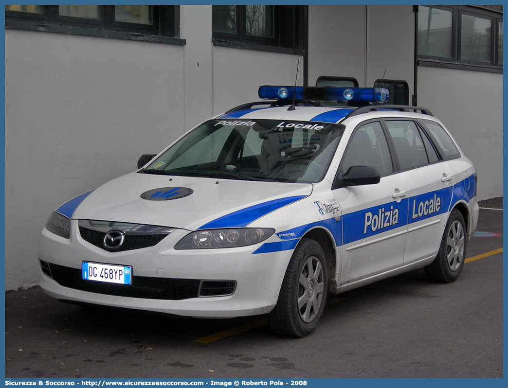 -
Polizia Locale
Unione Terre d'Argine
Mazda 6 Wagon I serie
Allestitore Bertazzoni S.r.l.
Parole chiave: Polizia;Locale;Municipale;Terre d&#039;Argine;Terre Argine;Campogalliano;Carpi;Novi di Modena;Soliera;Mazda;6;Wagon;SW;S.W.;Bertazzoni