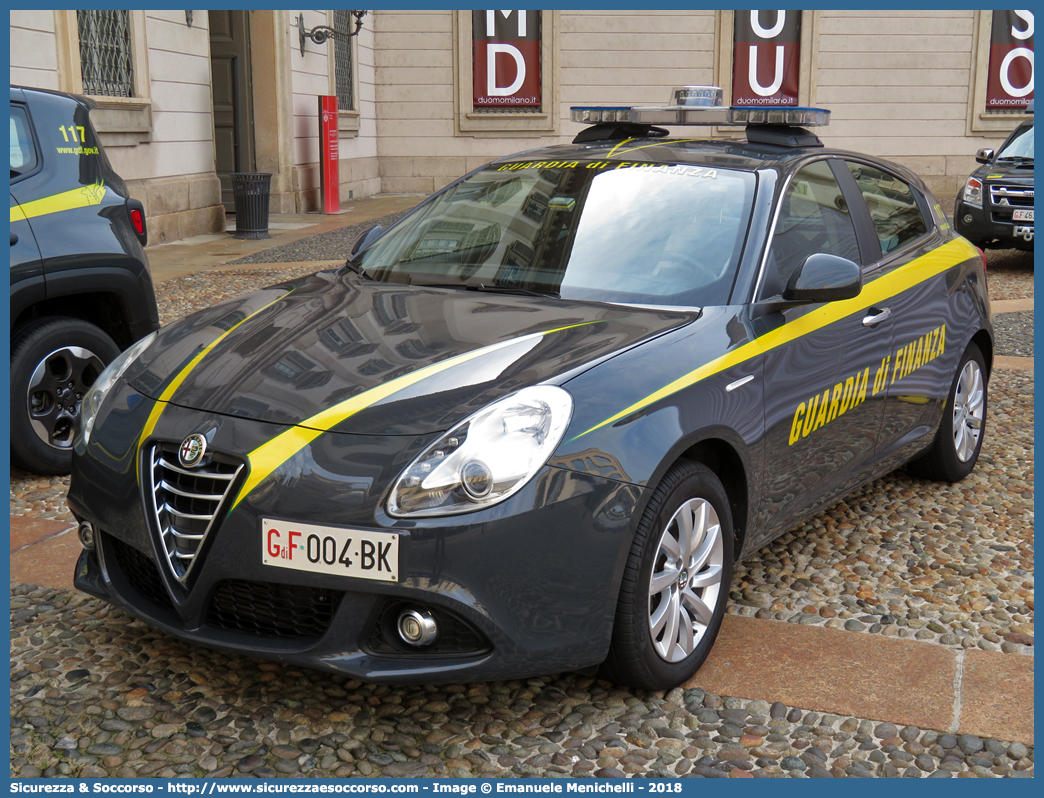 GdiF 004BK
Guardia di Finanza
Alfa Romeo Nuova Giulietta
I serie I restyling
(I fornitura)
Parole chiave: GdiF;GDF;GF;Guardia;Finanza;Alfa;Romeo;Nuova;Giulietta