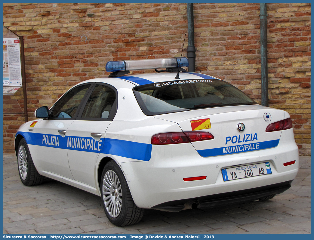 Polizia Locale YA200AB
Polizia Municipale
Comune di Ravenna
Alfa Romeo 159
Allestitore Focaccia Group S.r.l.
Parole chiave: Polizia;Locale;Municipale;Ravenna;Alfa Romeo;159;YA200AB;YA 200 AB;Focaccia