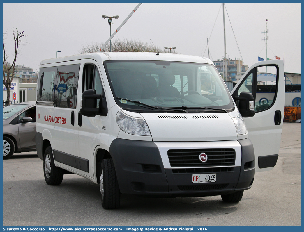 CP 4045
Corpo delle Capitanerie di Porto
Guardia Costiera 
Fiat Ducato III serie
Parole chiave: CP;C.P.;GC;G.C.;Guardia;Costiera;Capitaneria;Capitanerie;di;Porto;Fiat;Ducato;X250;X 250