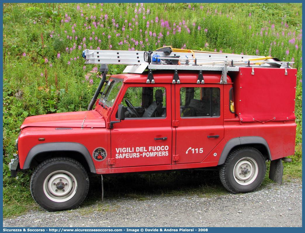 -
Vigili del Fuoco
Regione Autonoma Valle d'Aosta
Distaccamento Volontari di Valtournenche
Land Rover Defender 110
Parole chiave: VF;V.F.;Vigili;Fuoco;Regione;Autonoma;Valle;Aosta;Volontari;Valtournenche;Land;Rover;Defender;110