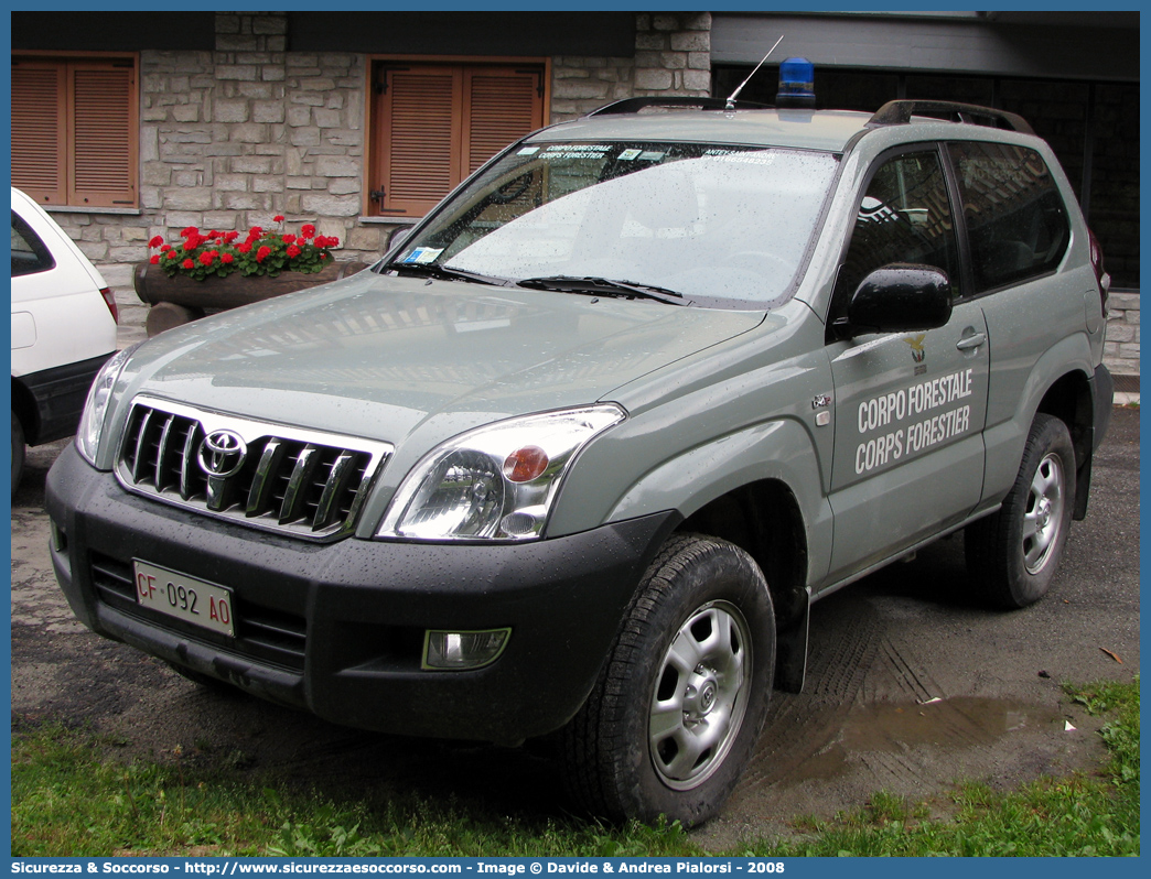 CF 092 AO
Corpo Forestale
Regione Valle d'Aosta
Toyota Land Cruiser VI serie
Parole chiave: Corpo;Forestale;Aosta;CF;C.F.;AO;A.O.;Toyota;Land Cruiser;CF 092 AO;CF092AO