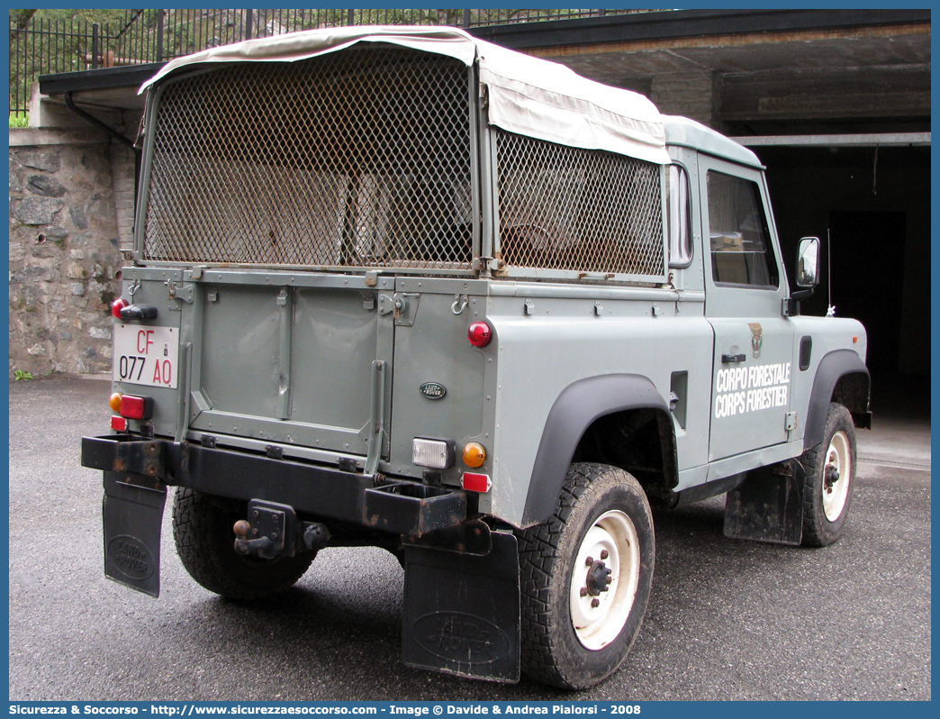 CF 077 AO
Corpo Forestale
Regione Valle d'Aosta
Lando Rover Defender 90
Parole chiave: Corpo;Forestale;Aosta;CF;C.F.;AO;A.O.;Land Rover;Defender;Defender 90;CF 077 AO;CF077AO