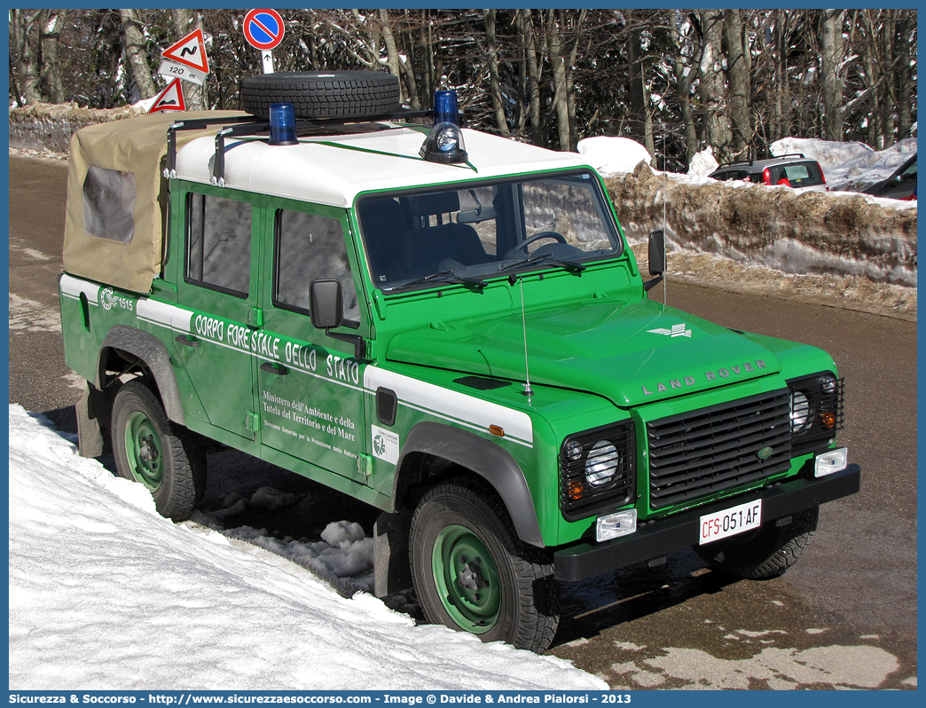 CFS 051AF
Corpo Forestale dello Stato
Parco Nazionale
delle Foreste Casentinesi
Land Rover Defender 110
Parole chiave: Corpo;Forestale;Stato;Corpo Forestale dello Stato;CFS;C.F.S.;Land Rover;Defender;110;051AF;051 AF