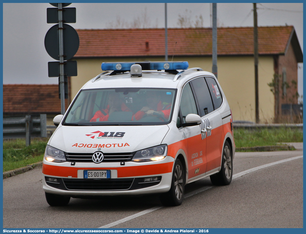 FE 3173
118 Ferrara Soccorso
Volkswagen Sharan IV serie
Allestitore Ambitalia S.p.A.
Parole chiave: 118;Ferrara;Soccorso;Automedica;Auto Medica;Automedicalizzata;Auto Medicalizzata;Volkswagen;Sharan;Ambitalia