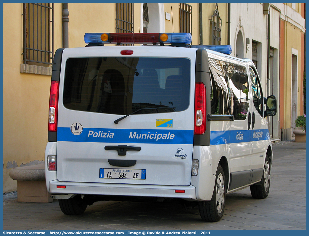 Polizia Locale YA584AE
Polizia Municipale
Comune di Cervia
Renault Trafic III serie
Allestitore Focaccia Group S.r.l.
Parole chiave: Polizia;Locale;Municipale;Cervia;Renault;Trafic;Focaccia;YA584AE;YA 584 AE