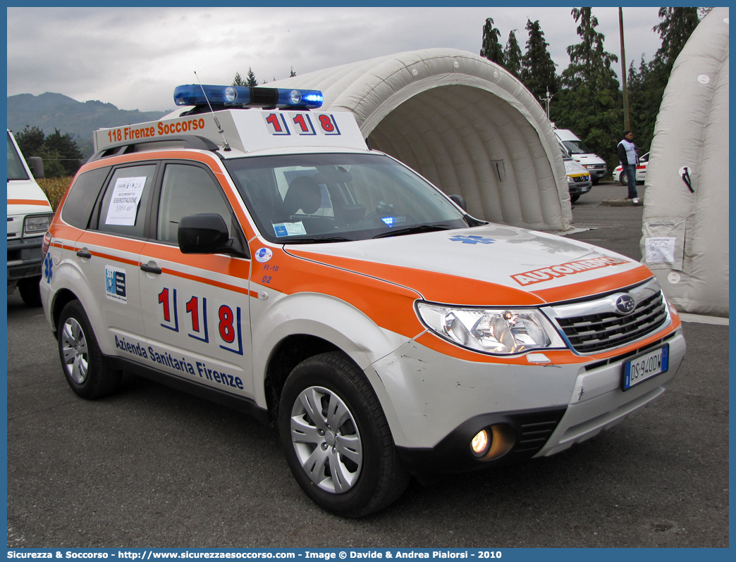 FI 10 02
118 Firenze Soccorso
Subaru Forester V serie
Allestitore Orion S.r.l.
Parole chiave: 118;Firenze;Soccorso;Automedica;Automedicalizzata;Auto Medica;Auto Medicalizzata;Subaru;Forester;Orion