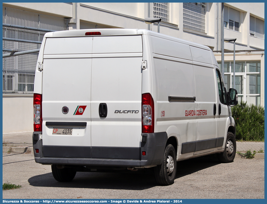 CP 4035
Corpo delle Capitanerie di Porto
Guardia Costiera
Fiat Ducato III serie
Parole chiave: CP;C.P.;GC;G.C.;Guardia;Costiera;Capitaneria;Capitanerie;Porto;Guardia Costiera;Fiat;Ducato;X250;X 250;4035