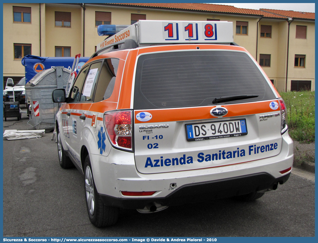 FI 10 02
118 Firenze Soccorso
Subaru Forester V serie
Allestitore Orion S.r.l.
Parole chiave: 118;Firenze;Soccorso;Automedica;Automedicalizzata;Auto Medica;Auto Medicalizzata;Subaru;Forester;Orion