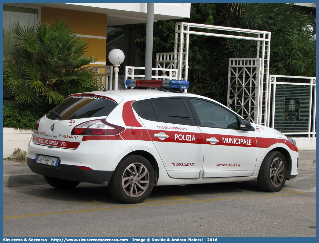 Polizia Locale YA103AK
Polizia Municipale
Comune di Lucca
Renault Megane V serie
Allestitore Bertazzoni S.r.l.
Parole chiave: PL;P.L.;PM;P.M.;Polizia;Locale;Municipale;Lucca;Renault;Megane;Bertazzoni