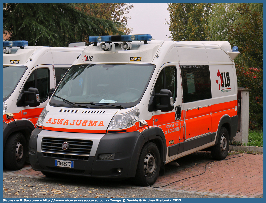 BO 0870
118 Bologna Soccorso
Fiat Ducato III serie
Allestitore Vision S.r.l.
Parole chiave: 118;Bologna;Soccorso;Ambulanza;Autoambulanza;Fiat;Ducato;X250;X 250;Vision