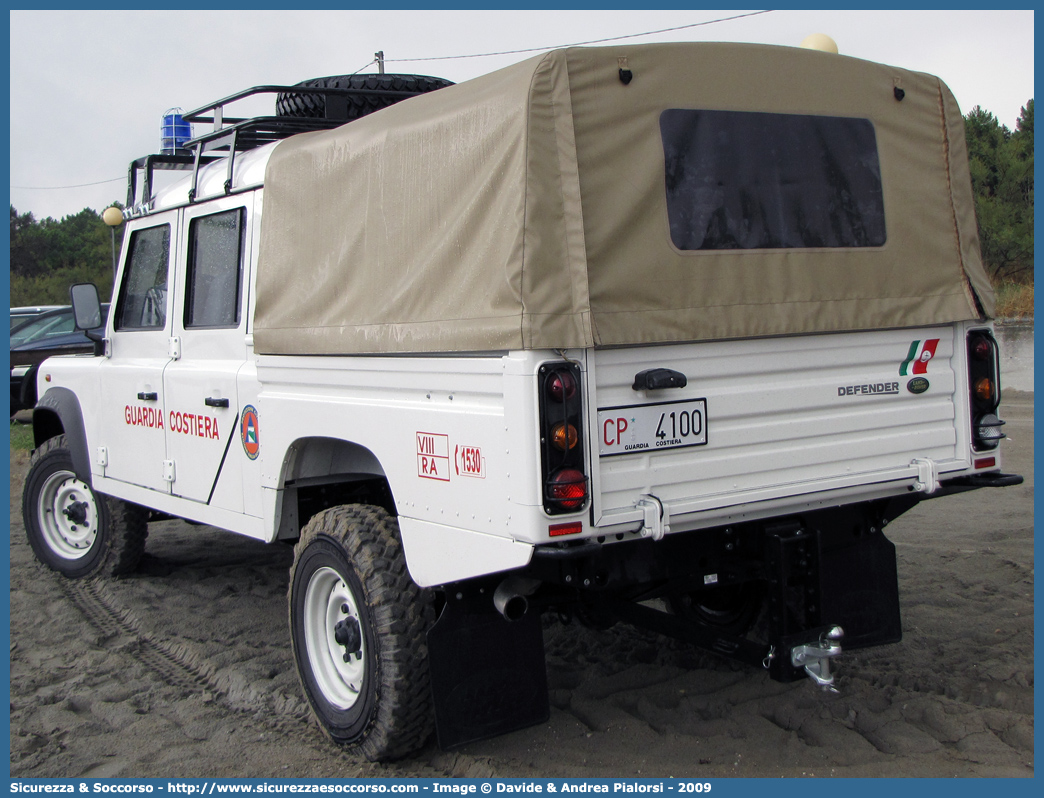 CP 4100
Corpo delle Capitanerie di Porto
Guardia Costiera
Land Rover Defender 130
Parole chiave: Guardia Costiera;Capitaneria di Porto;Capitanerie di Porto;Land Rover;Defender 130