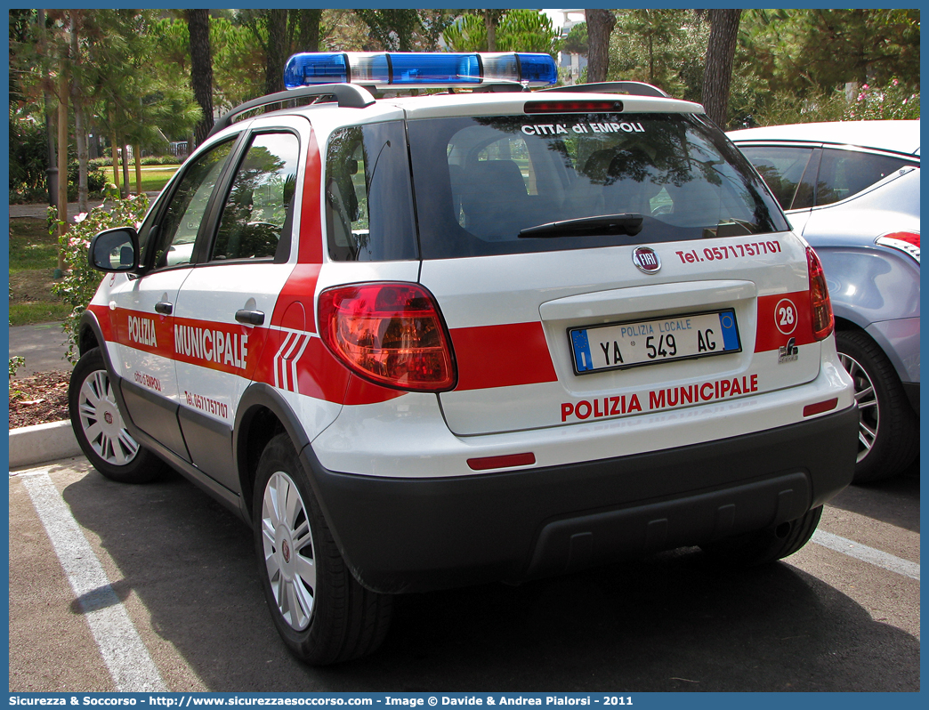 Polizia Locale YA549AG
Polizia Municipale
Comune di Empoli
Fiat Sedici II serie
Parole chiave: Polizia;Locale;Municipale;Empoli;Fiat;Sedici;YA549AG;YA 549 AG