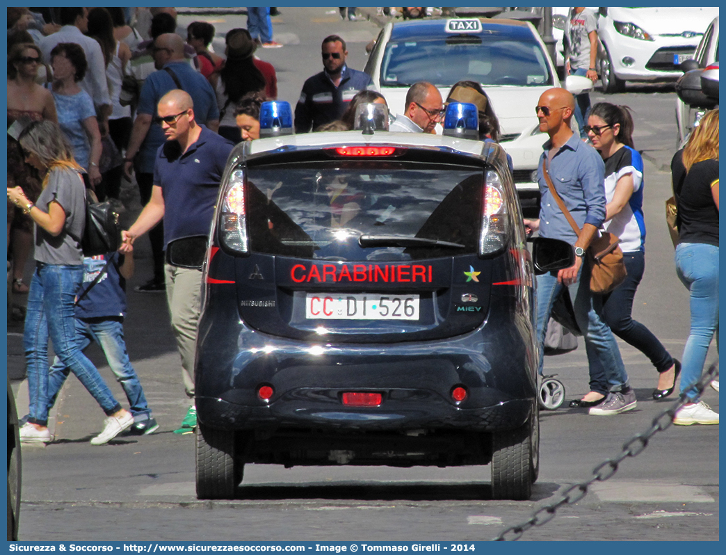 CC DI526
Arma dei Carabinieri
Mitsubishi i-Miev
Allestitore Elevox S.r.l.
Parole chiave: CC;C.C.;Arma;dei;Carabinieri;Mitsubishi;i-Miev;Elevox