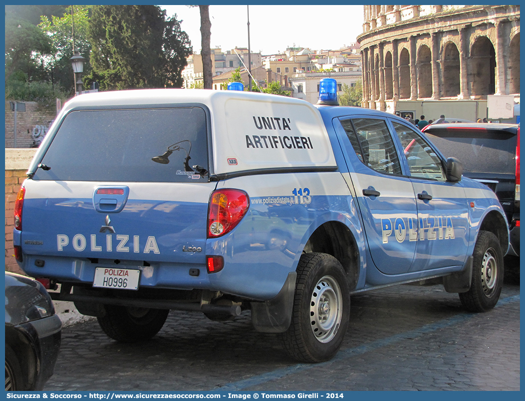 Polizia H0996
Polizia di Stato
Artificieri Antisabotaggio
Mitsubishi L200 IV serie
Parole chiave: PS;P.S.;Polizia;Stato;Pubblica;Sicurezza;Artificieri;Antisabotaggio;Mitsubishi;L200;H0996