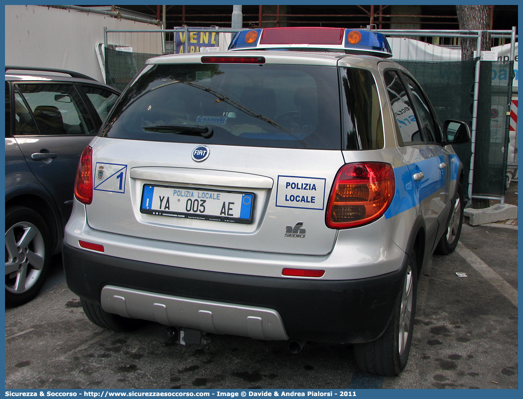 Polizia Locale YA003AE
Polizia Locale
Comune di Pignola
Fiat Sedici I serie
Parole chiave: Polizia;Locale;Municipale;Pignola;Fiat;Sedici;YA003AE;YA 003 AE