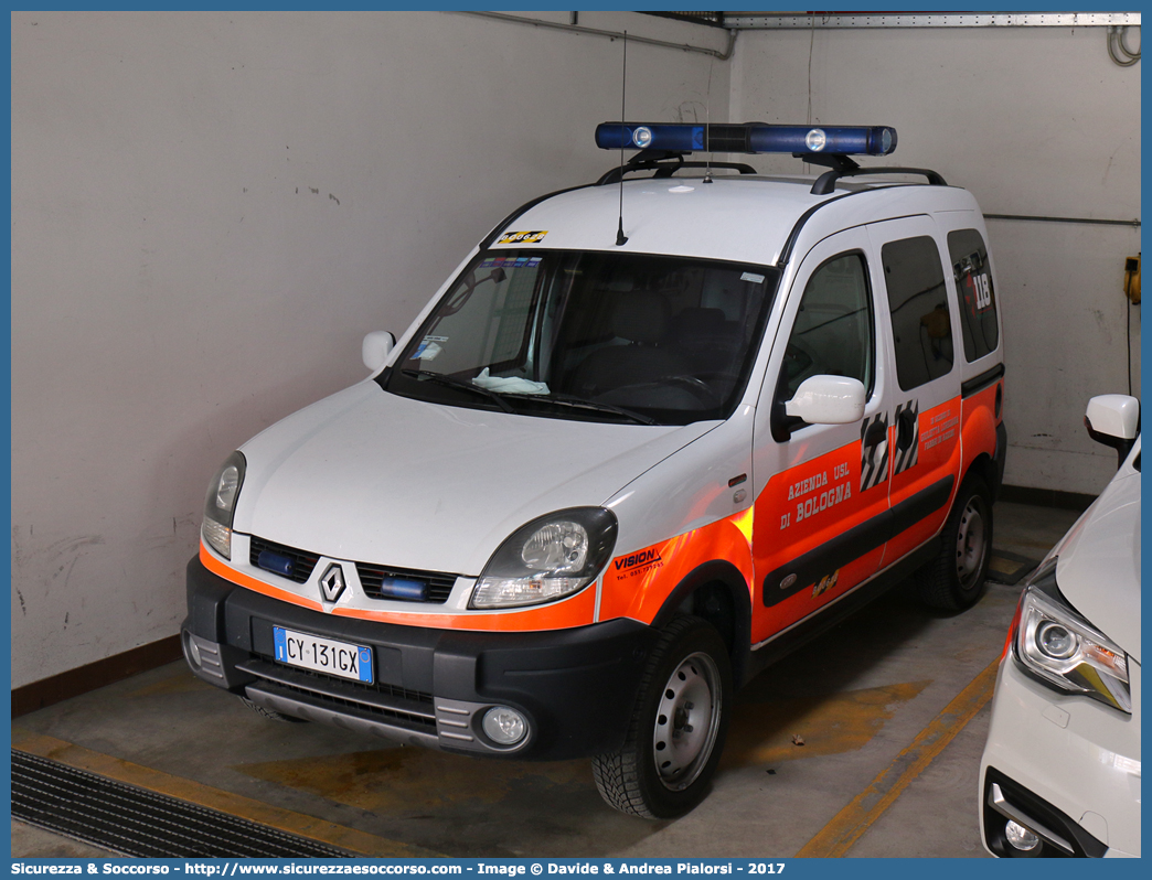 BO 0628
118 Bologna Soccorso
Renault Kangoo 4x4 II serie
Allestitore Vision S.r.l.
(variante)
Parole chiave: 118;Bologna;Soccorso;Automedica;Automedicalizzata;Auto Medica;Auto Medicalizzata;Renault;Kangoo;4x4;4 x 4;Vision