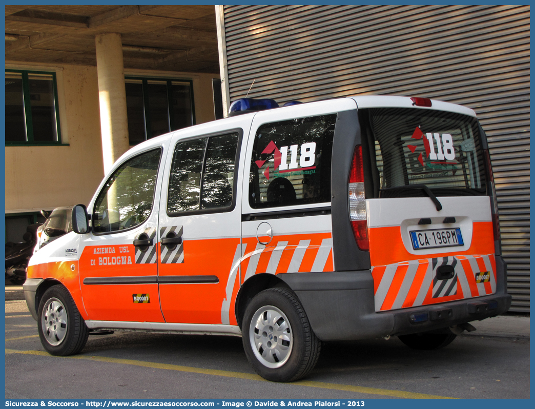 BO 0007
118 Bologna Soccorso
Fiat Doblò I serie
Allestitore Bollanti S.r.l./Vision S.r.l.
(II variante)
Parole chiave: 118;Bologna;Soccorso;Automedica;Automedicalizzata;Auto Medica;Auto Medicalizzata;Fiat;Doblò;Doblo;Bollanti