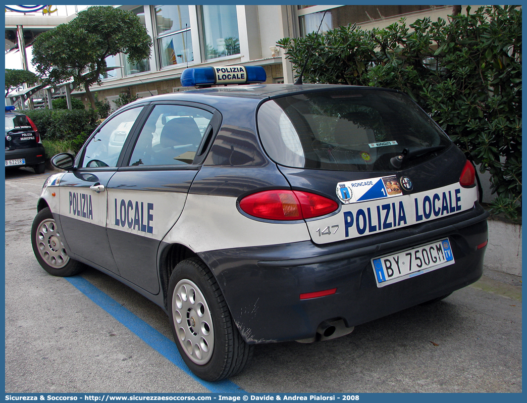 -
Polizia Locale
Comune di Roncade
Alfa Romeo 147 I serie
Parole chiave: PL;P.L.;PM;P.M.;Polizia;Locale;Municipale;Roncade;Alfa Romeo;147