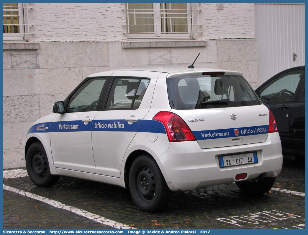 Polizia Locale YA017AD
Polizia Locale
Comune di Merano
Suzuki Swift IV serie
Parole chiave: Polizia;Locale;Municipale;Merano;Suzuki;Swift;YA017AD;YA 017 AD