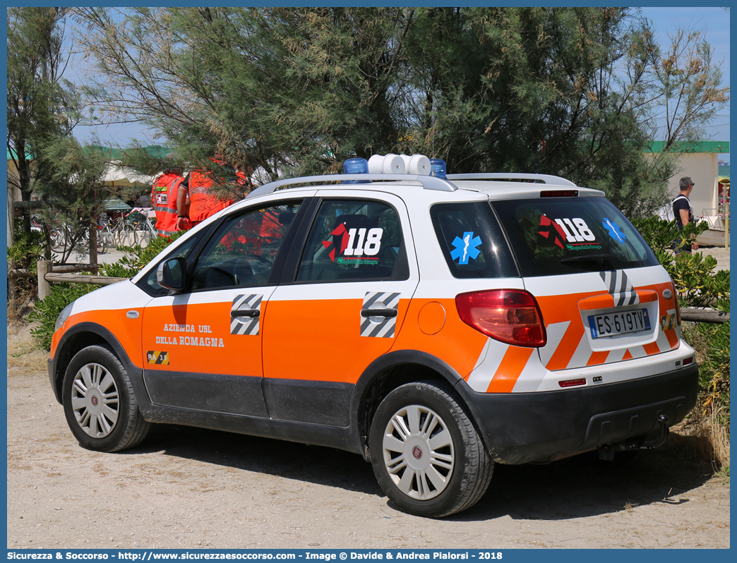 RA 39
118 Romagna Soccorso
Ambito Territoriale di Ravenna
Fiat Sedici II serie
Allestitore Vision S.r.l.
(variante)
Parole chiave: 118;Romagna;Ravenna;Soccorso;Fiat;Sedici;Vision