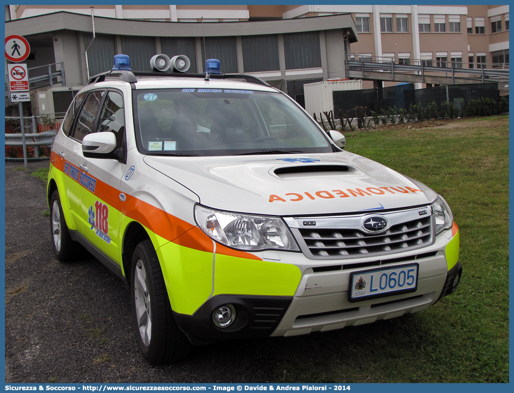 FALCO 27
118 San Marino Soccorso
Subaru Forester V serie
Allestitore Vision S.r.l.
Parole chiave: 118;San Marino;Soccorso;Automedica;Auto Medica;Automedicalizzata;Auto Medicalizzata;Subaru;Forester;Vision