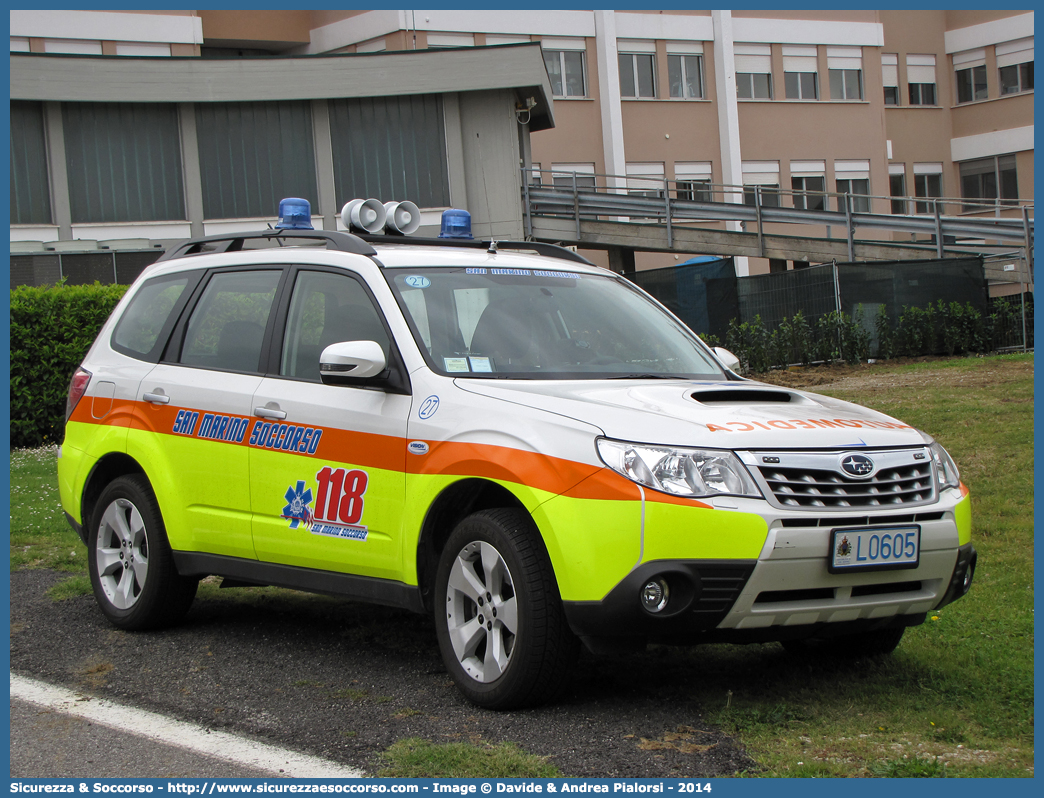 FALCO 27
118 San Marino Soccorso
Subaru Forester V serie
Allestitore Vision S.r.l.
Parole chiave: 118;San Marino;Soccorso;Automedica;Auto Medica;Automedicalizzata;Auto Medicalizzata;Subaru;Forester;Vision