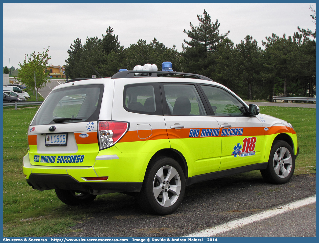 FALCO 27
118 San Marino Soccorso
Subaru Forester V serie
Allestitore Vision S.r.l.
Parole chiave: 118;San Marino;Soccorso;Automedica;Auto Medica;Automedicalizzata;Auto Medicalizzata;Subaru;Forester;Vision