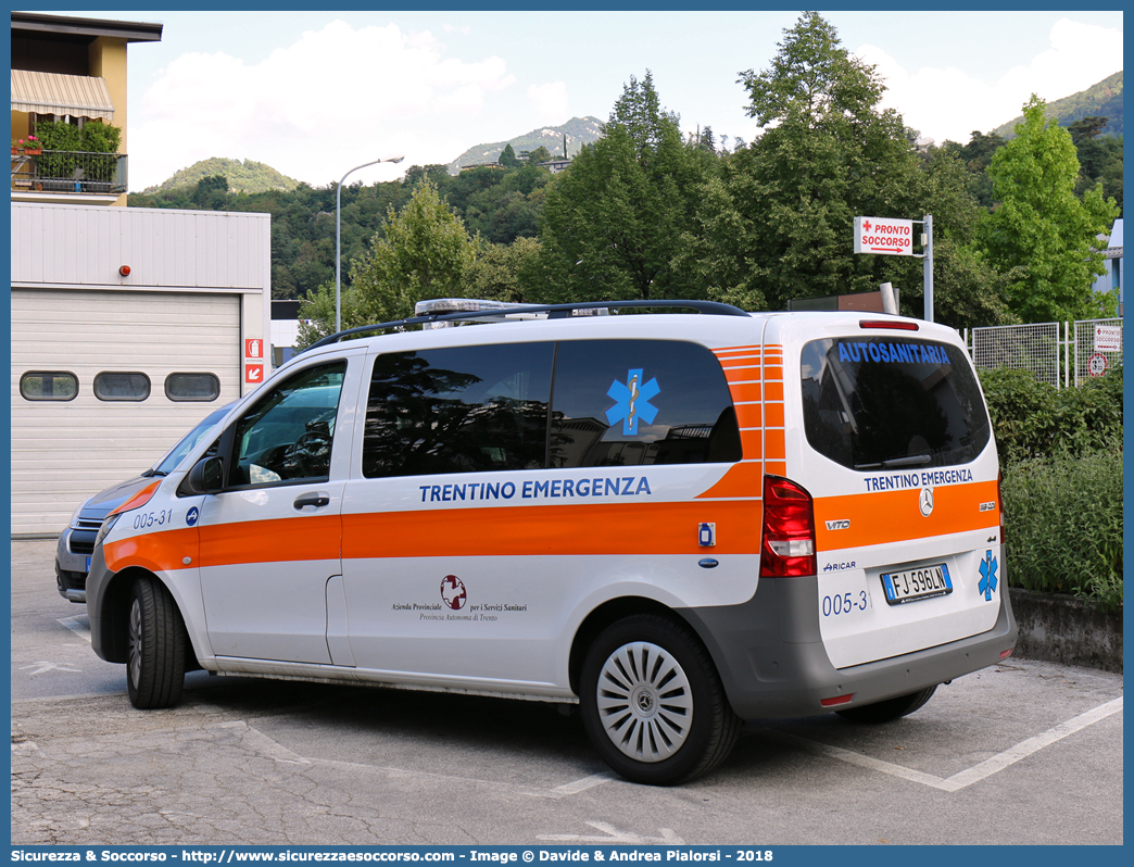 005-31
118 Trentino Emergenza
Mercedes Benz Classe V 4x4 III serie
Allestitore Aricar S.p.A.
Parole chiave: 118;Trentino;Emergenza;Trento;Automedica;Auto Medica;Automedicalizzata;Auto Medicalizzata;Autosanitaria;Auto Sanitaria;Mercedes Benz;Classe V;Vito;4x4;4 x 4;Aricar