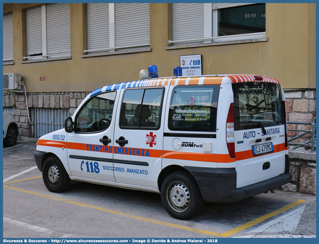 005-32
118 Trentino Emergenza
Fiat Doblò I serie
Allestitore EDM S.r.l.
(II variante)
Parole chiave: 118;Trentino;Emergenza;Trento;Automedica;Auto Medica;Autosanitaria;Auto Sanitaria;Fiat;Doblò;Doblo;EDM;E.D.M.