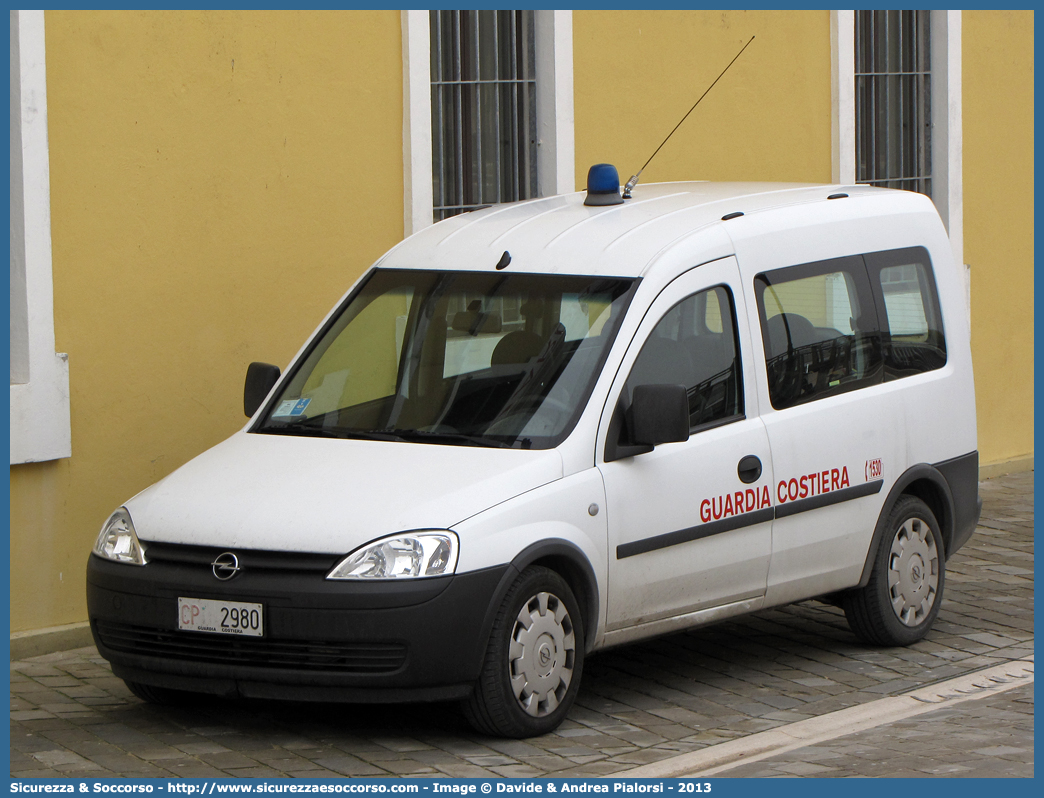 CP 2980
Corpo delle Capitanerie di Porto
Guardia Costiera 
Opel Combo III serie
Parole chiave: CP;C.P.;GC;G.C.;Guardia;Costiera;Capitaneria;Capitanerie;di;Porto;Opel;Combo