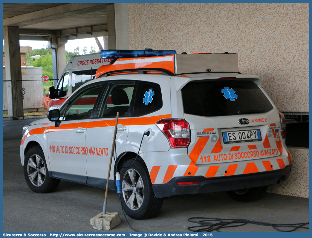 ALFA MIKE 03
118 Grosseto Soccorso
Subaru Forester VI serie
Allestitore Ambitalia S.p.A.
Parole chiave: 118;Grosseto;Soccorso;Automedica;Automedicalizzata;Auto Medica;Auto Medicalizzata;Subaru;Forester;Ambitalia