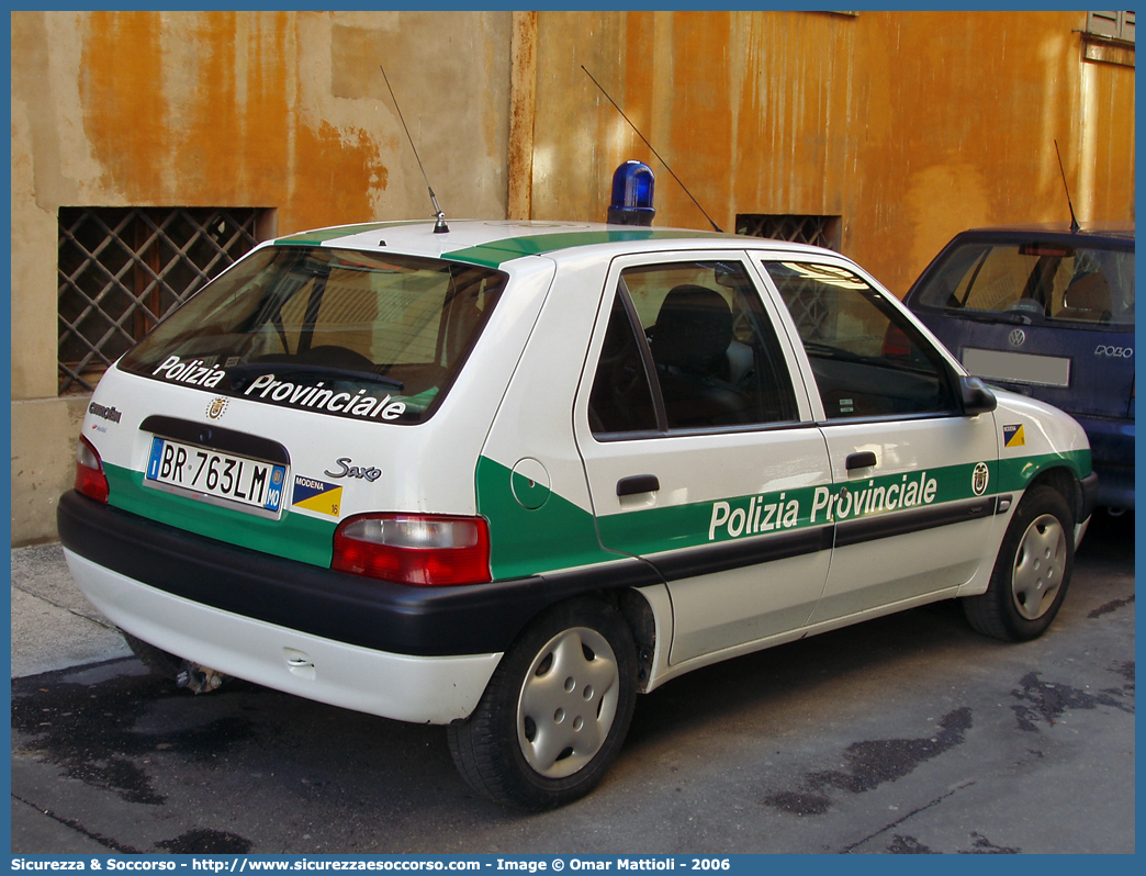 -
Polizia Provinciale
Provincia di Modena
Citroen Saxo II serie
Parole chiave: Polizia;Locale;Provinciale;Modena;Citroen;Saxo;Saxò