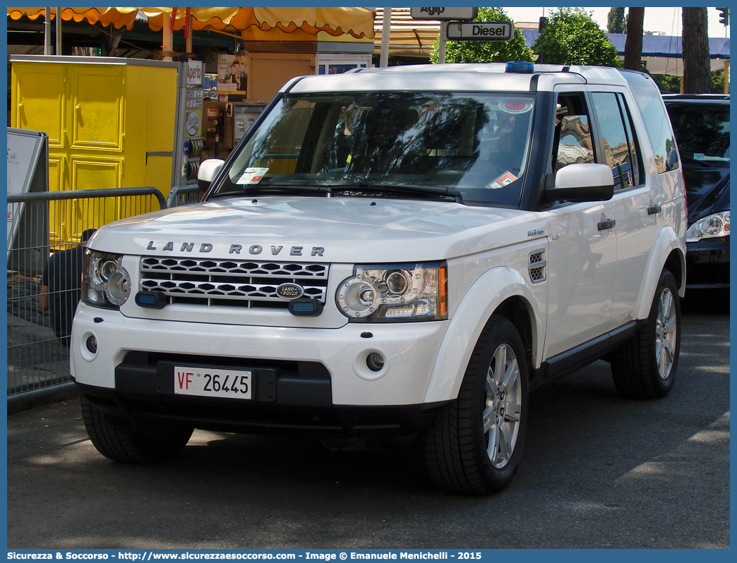 VF 26445
Corpo Nazionale Vigili del Fuoco
Land Rover Discovery 4
Parole chiave: Corpo;Nazionale;Vigili del Fuoco;Vigili;Fuoco;Land Rover;Discovery