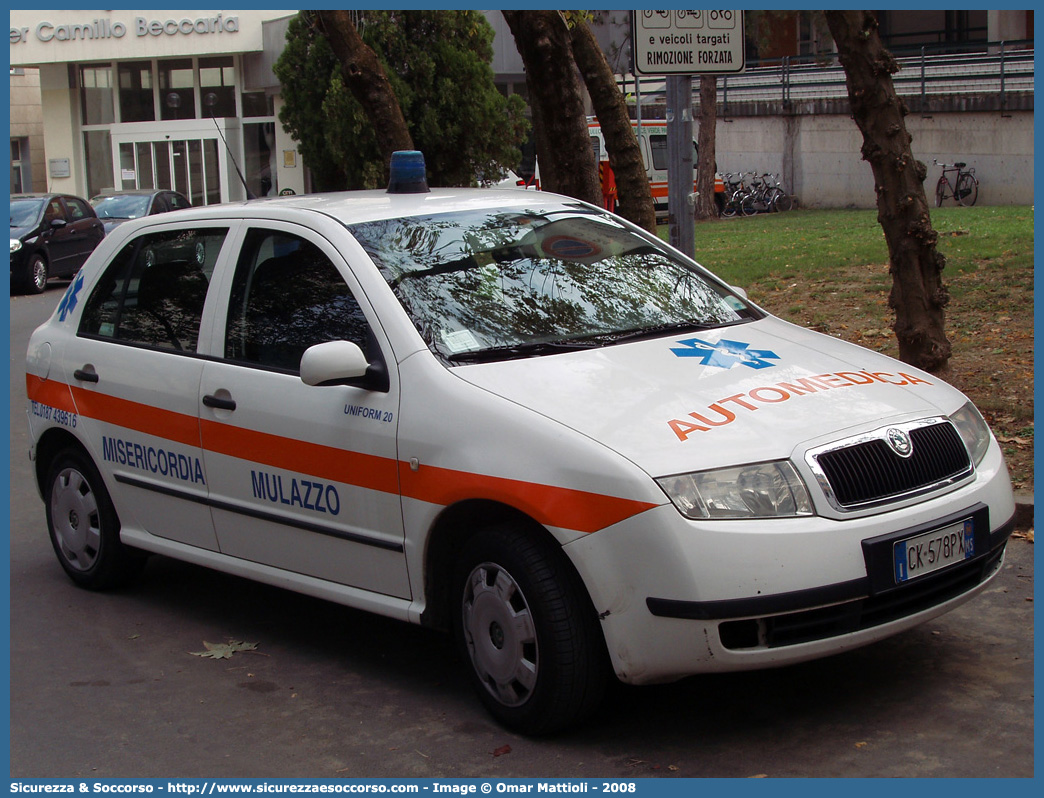 UNIFORM 20
Misericordia di Mulazzo
Skoda Fabia I serie
Parole chiave: Misericordia;Misericordie;Mulazzo;Skoda;Fabia;Automedica