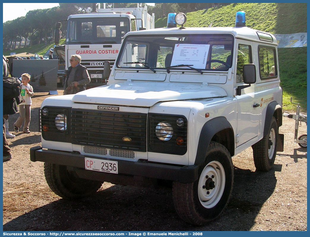 CP 2936
Corpo delle Capitanerie di Porto
Guardia Costiera
Land Rover Defender 90
Parole chiave: CP;GC;C.P.;G.C.;Guardia Costiera;Capitaneria di Porto;Capitanerie di Porto;Land Rover;Defender;90;2936