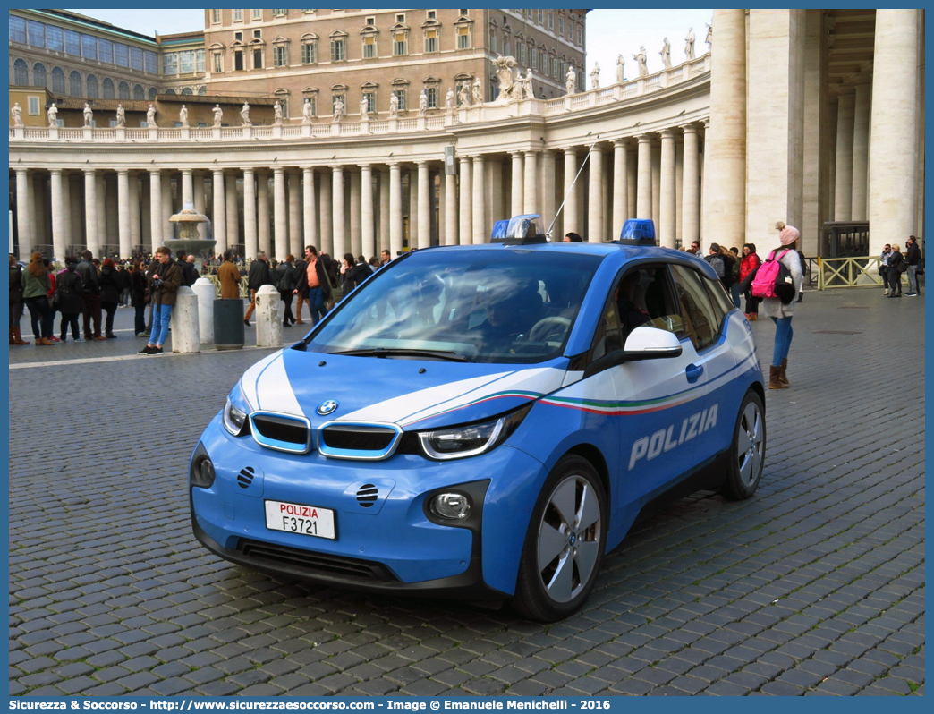 Polizia F3721
Polizia di Stato
BMW i3
Allestitore Focaccia Group S.r.l.
Parole chiave: PS;P.S.;Polizia;di;Stato;Bmw;i3;i;3;Focaccia